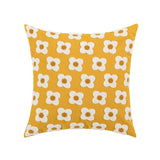 Qfdian Embroidered Daisies Cushion Cover