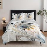 3-Piece Luxury Marble Print Duvet Cover Set - Ultra-Soft & Comfortable Bedding with 1 Duvet Cover and 2 Pillowcases, Ideal for Bedroom & Guest Room Enhancements