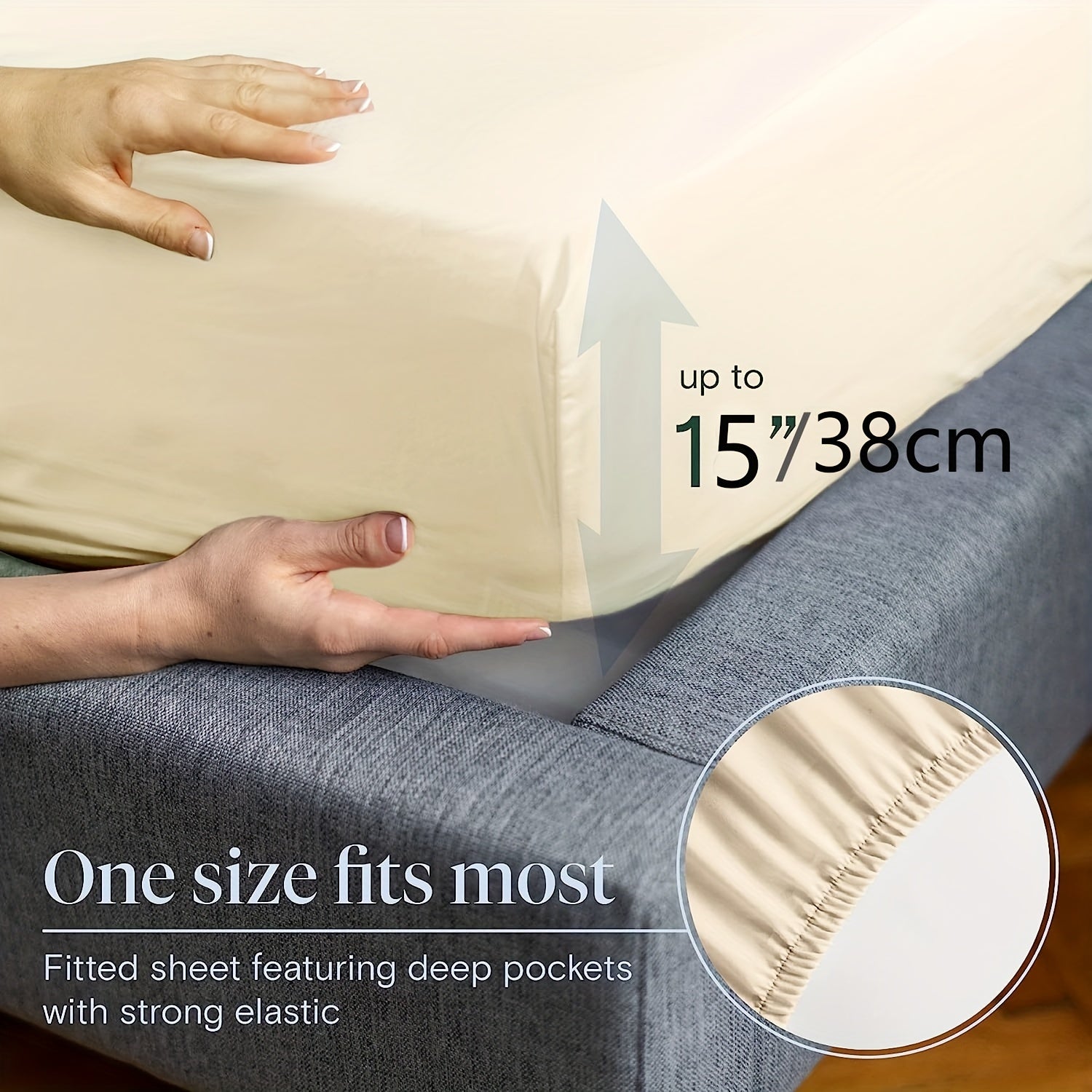 4/6pcs Luxury Cool Fitted Sheet Set, Wrinkle, Fade, Stain Resistant Mattress Cover With Deep Pocket, Soft Comfortable Breathable Bedding Set, For Bedroom Hotel (1*Flat Sheet + 1* Fitted Sheet + 2/4*Pillowcases, Without Core)