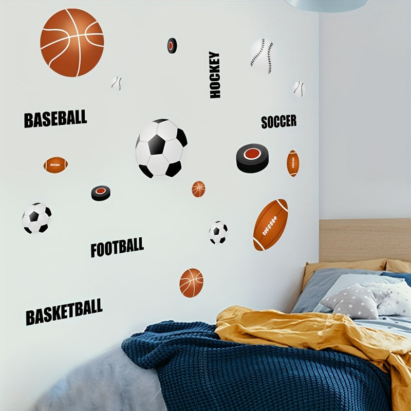 1 Set/2pcs, Ball Combination Stickers for Living Room, Bedroom, Room Decoration Wall Stickers, Self-adhesive Wall Stickers