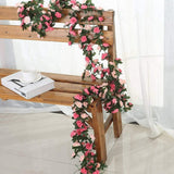 Qfdian Cottagecore Flower Garland