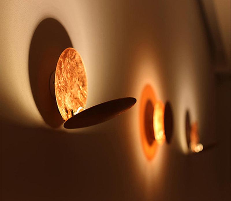 Qfdian Creative Rotatable Moon Phase Wall Lamp