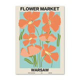 Qfdian Flower Market Gallery Wall Canvas Posters