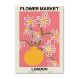 Qfdian Flower Market Gallery Wall Canvas Posters