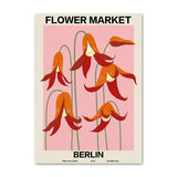 Qfdian Flower Market Gallery Wall Canvas Posters