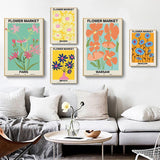 Qfdian Flower Market Gallery Wall Canvas Posters