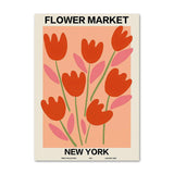 Qfdian Flower Market Gallery Wall Canvas Posters