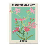 Qfdian Flower Market Gallery Wall Canvas Posters