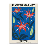 Qfdian Flower Market Gallery Wall Canvas Posters