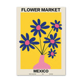 Qfdian Flower Market Gallery Wall Canvas Posters