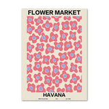 Qfdian Flower Market Gallery Wall Canvas Posters