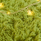 Qfdian Green Grass Fluffy Carpet