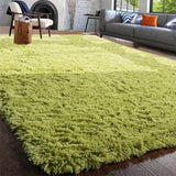 Qfdian Green Grass Fluffy Carpet