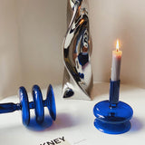 Qfdian Danish Pastel Taper Candle Holder