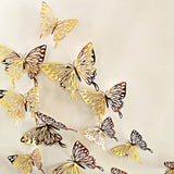 Qfdian Golden Butterfly Wall Stickers