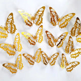 Qfdian Golden Butterfly Wall Stickers