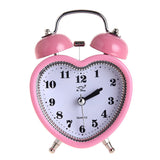 Qfdian Heart Shape Bell Alarm Clock