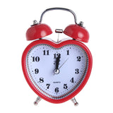 Qfdian Heart Shape Bell Alarm Clock