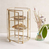 Qfdian Vintage Jewelry Glass Storage Rack