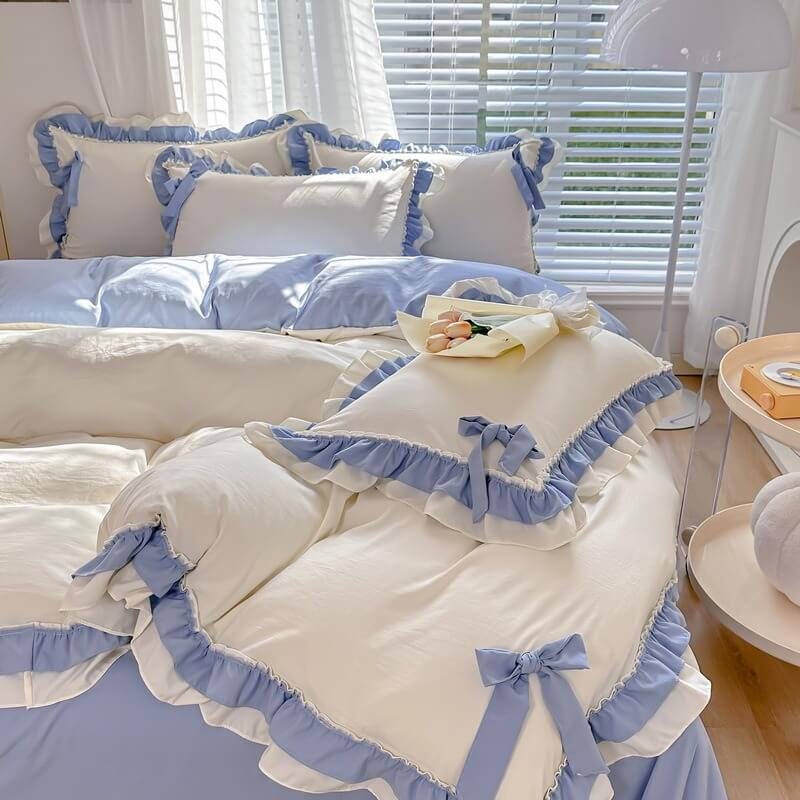 Qfdian Kawaii Princess Korean Bedding Set