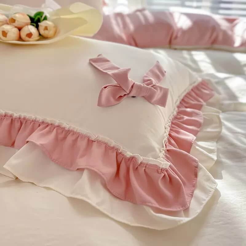 Qfdian Kawaii Princess Korean Bedding Set