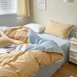Qfdian Pastel Lace Edge Bedding Set