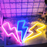 Qfdian Lightning Bolt Neon Sign