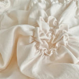 Qfdian Ruffle Flower Duvet Cover Set