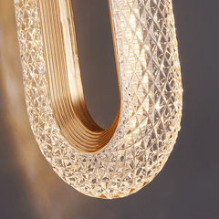 Qfdian Luxurious Diamond Ring Gold Pendant Light