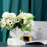 Qfdian Elegance White Girl Figurine Ceramic Vase