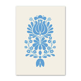 Qfdian Pale Blue Flower Market Canvas Posters