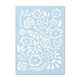 Qfdian Pale Blue Flower Market Canvas Posters