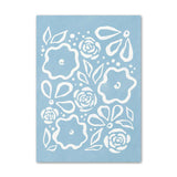 Qfdian Pale Blue Flower Market Canvas Posters