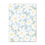 Qfdian Pale Blue Flower Market Canvas Posters