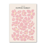 Qfdian Pastel Flower Market Canvas Posters