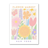Qfdian Pastel Flower Market Canvas Posters