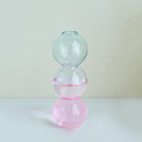 Qfdian Pastel Glass Bubble Vase