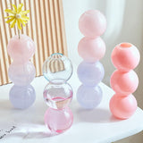 Qfdian Pastel Glass Bubble Vase