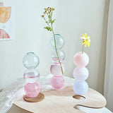 Qfdian Pastel Glass Bubble Vase