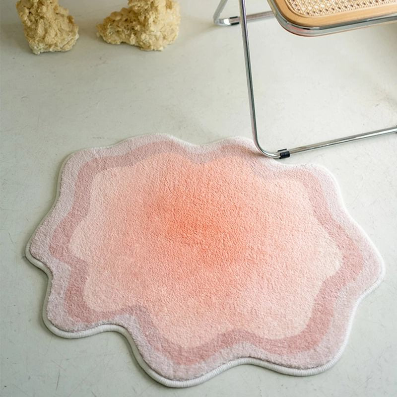 Qfdian Pastel Blob Irregular Accent Rug