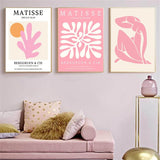 Qfdian Pastel Pink Gallery Wall Art Canvas Posters