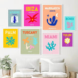 Qfdian Preppy Cities Bright Canvas Posters