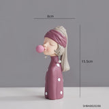 Qfdian Angelic Girl Figurine Sculpture