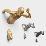 Qfdian Industrial Running Man Wall Sculpture