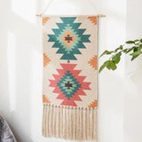 Qfdian Bohemian Geometric Tufted Wall Tapestry
