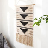 Qfdian Bohemian Geometric Tufted Wall Tapestry