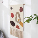 Qfdian Bohemian Geometric Tufted Wall Tapestry