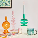 Qfdian Danish Pastel Taper Candle Holder
