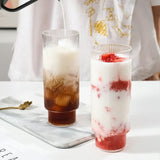 Qfdian Fluted Glass Dessert Tall Glass