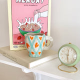 Qfdian Retro Flowers Handpainted Mug